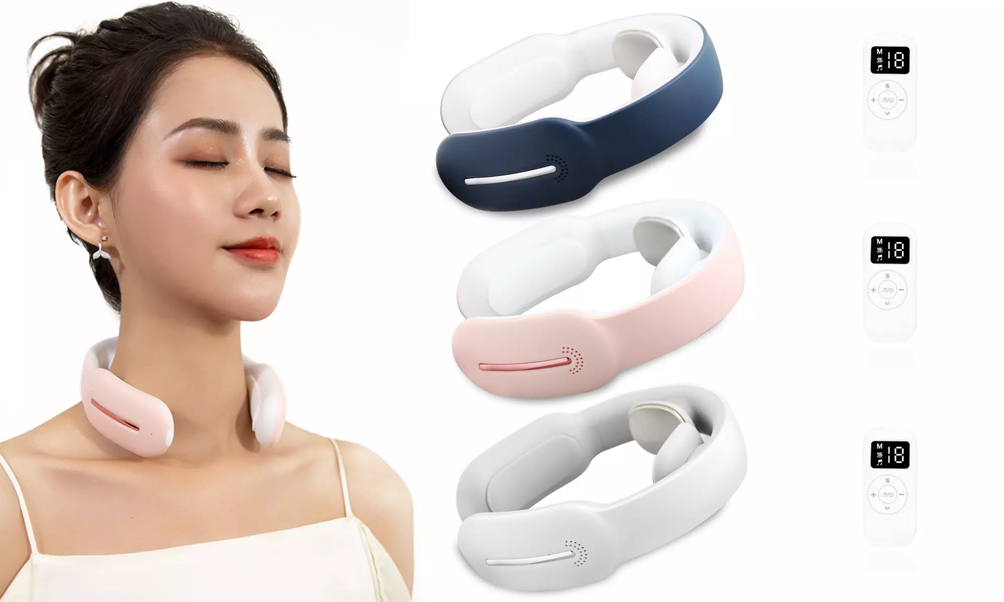Neck Massager Intelligent Portable Pulse Massager Deep Tissue Trigger Massage - Primary Image
