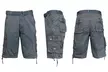 Men's Washed Cotton Slim-Fit Belted Cargo Military Shorts - Second Medium