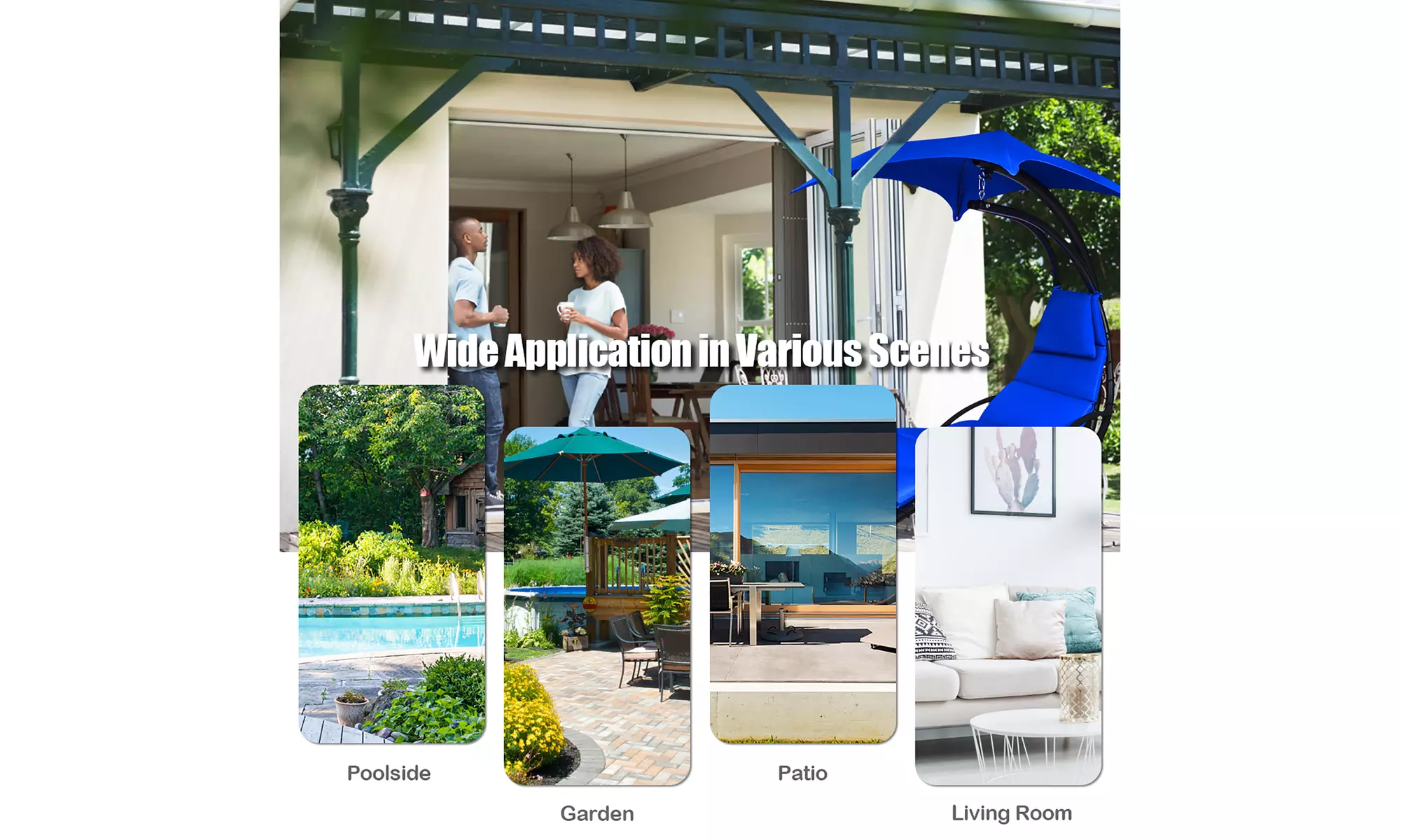 Costway Hanging Swing Chair Hammock Chair w/ Pillow Canopy Stand 3 colors