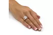 4.88 TCW Princess-Cut Cubic Zirconia 18k Gold-Plated Engagement Ring - Second Medium