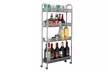  Slide out 4 Tier Slim Tower Trolley Kitchen Bathroom Office Storage Cart - Second Medium