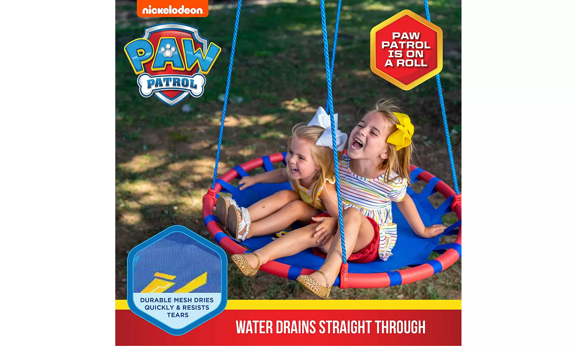 Flybar Paw Patrol 40 Inch Saucer Swing, Holds up to 250 pounds, Ages 3 and Up - Second Medium