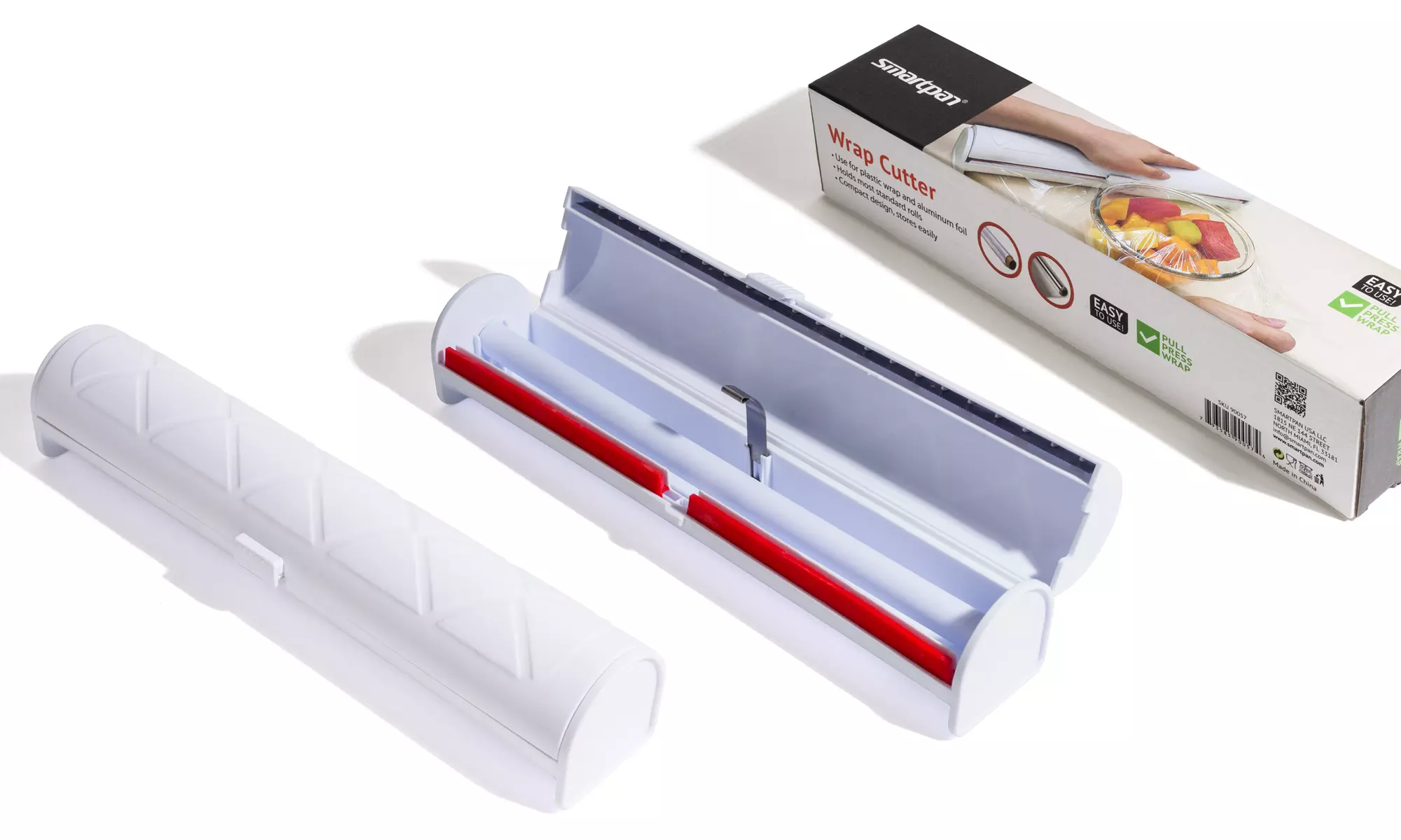 Plastic Wrap & Aluminum Foil Dispenser with Hidden Blade Press Cutter - Primary Image