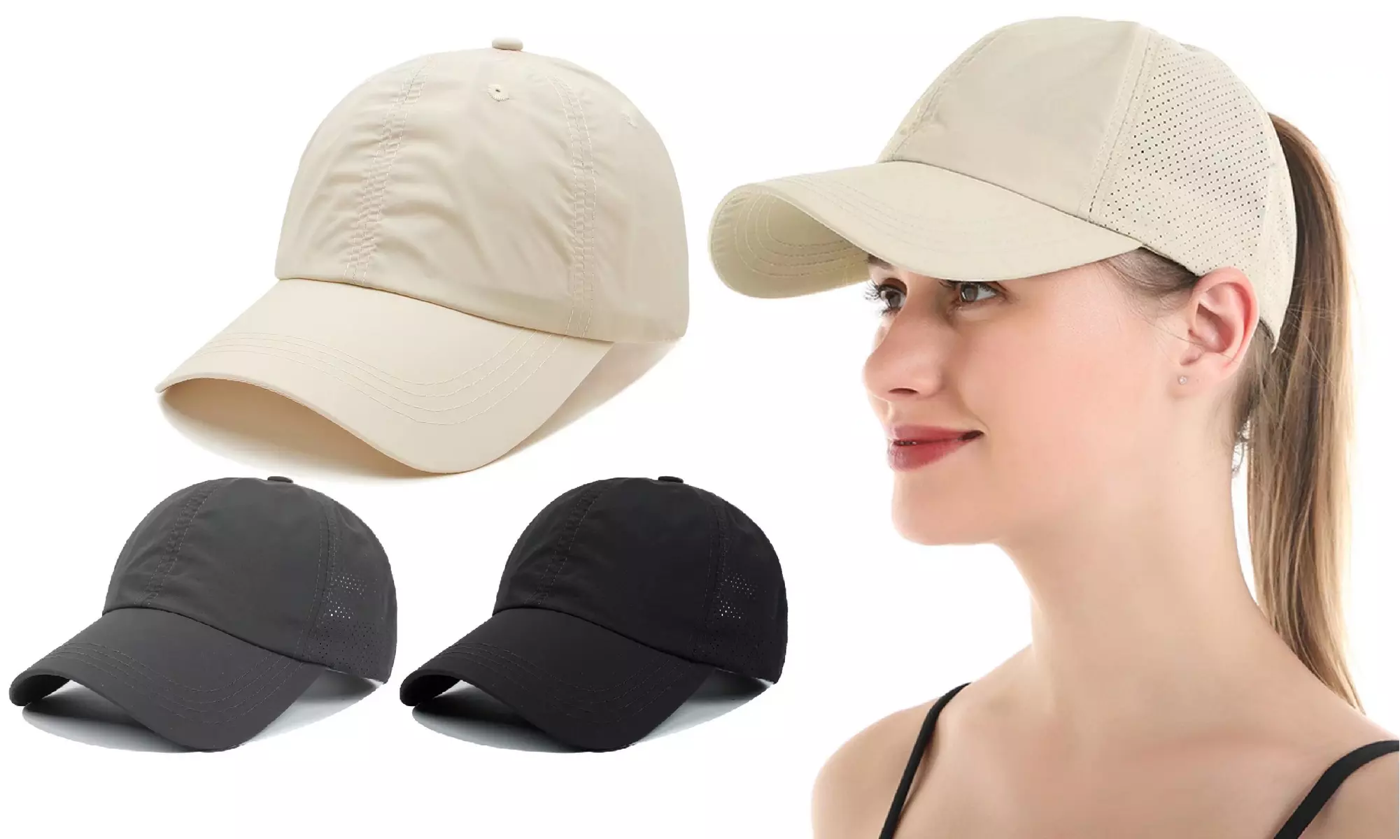Mesh Baseball Caps Quick Dry Cooling Sun Hats Breathable Lightweight Sports Cap - Primary Image