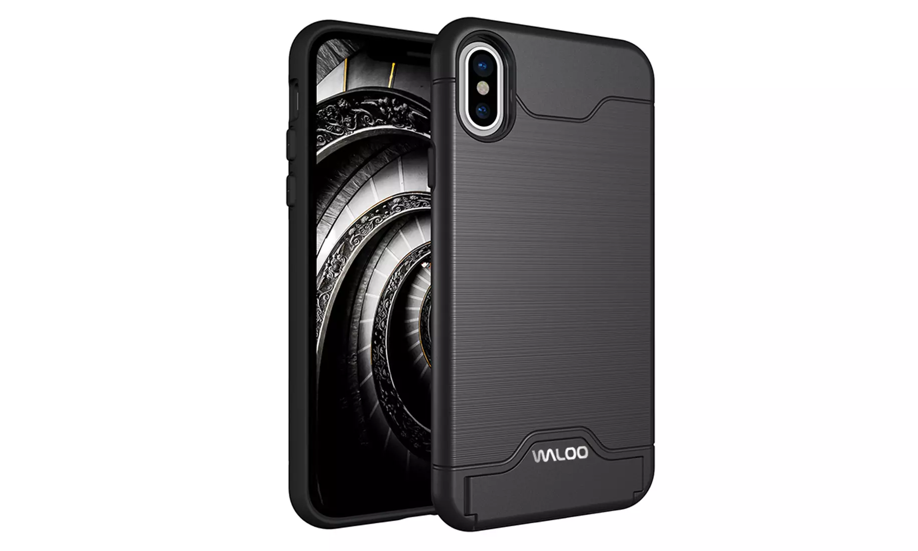 Waloo Brushed Kickstand Case for iPhones 