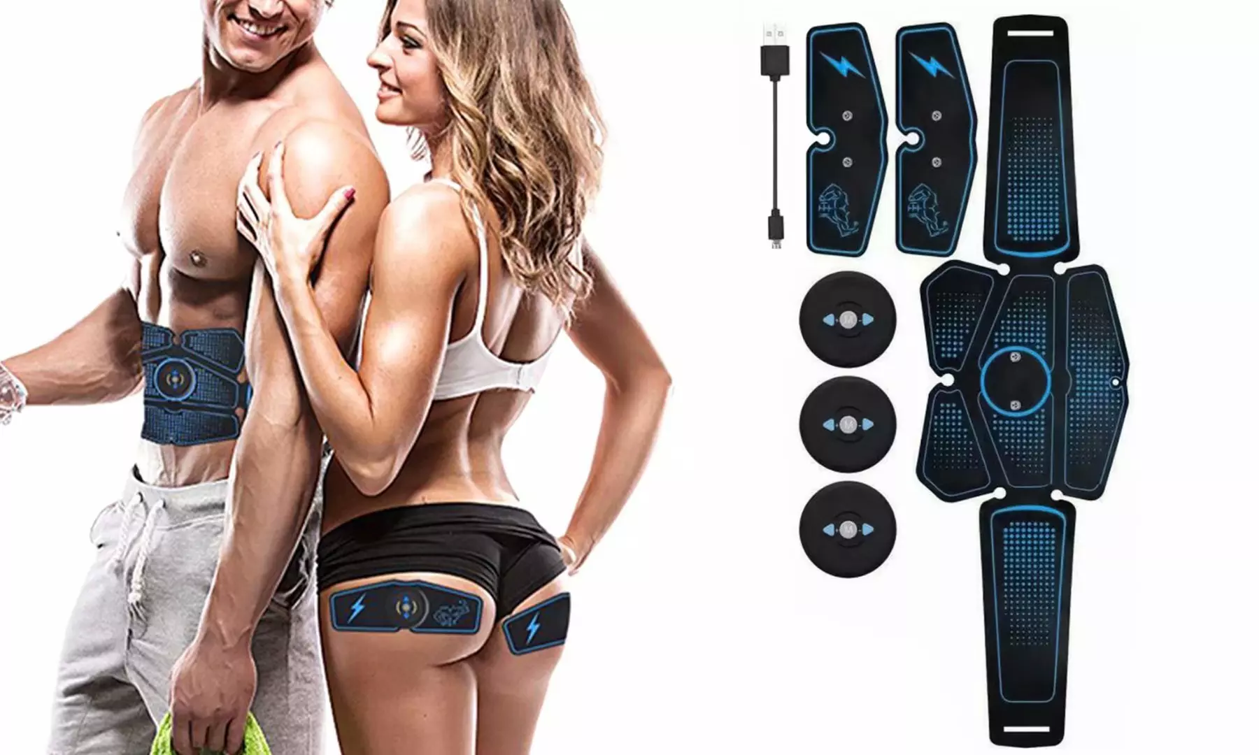 Muscle Toner Abdominal Toning Belt Muscle Trainer Portable Fitness Trainer Gift - Primary Image