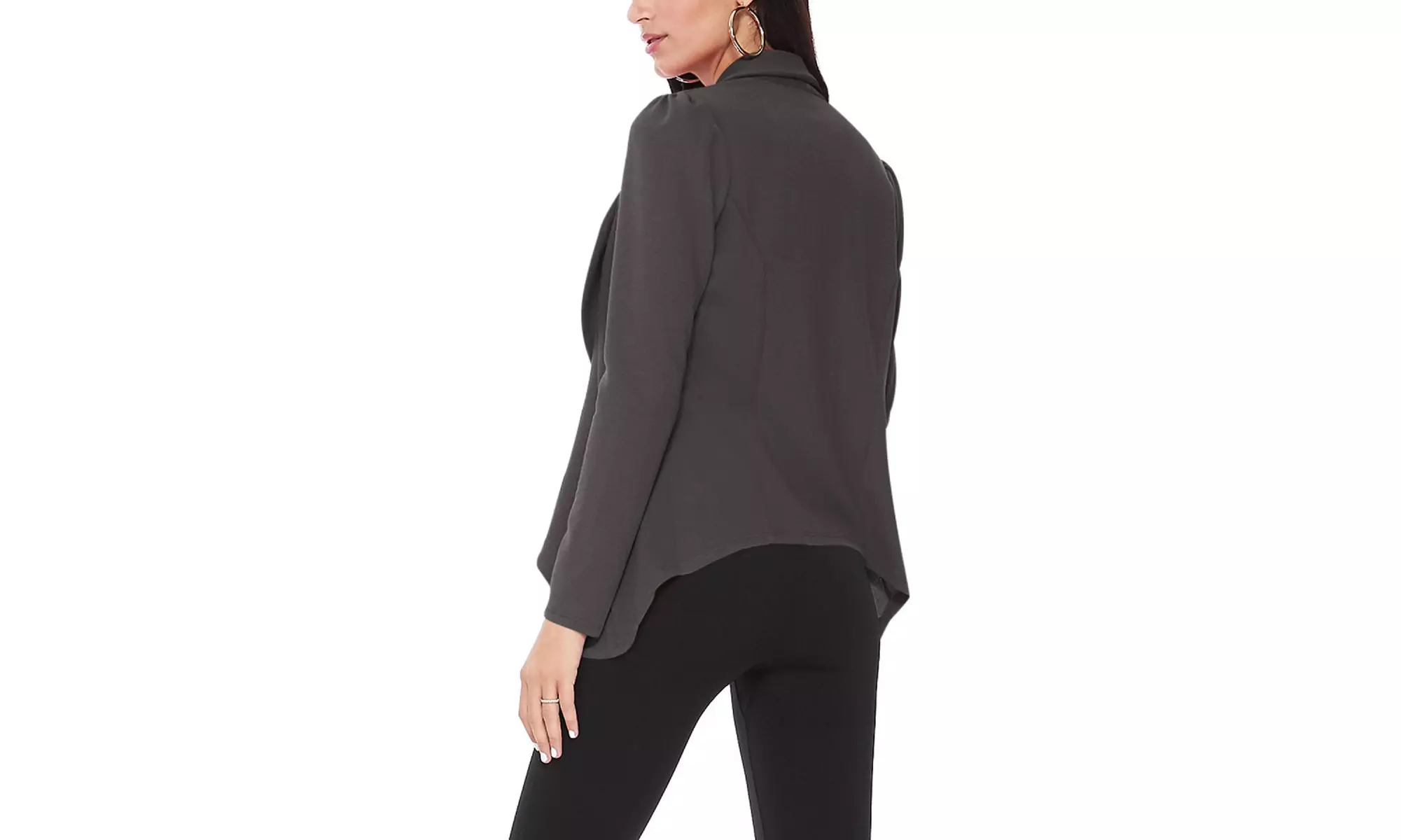 Casual Long Sleeves Open Front Office Wear Solid Blazer Jacket S-3XL