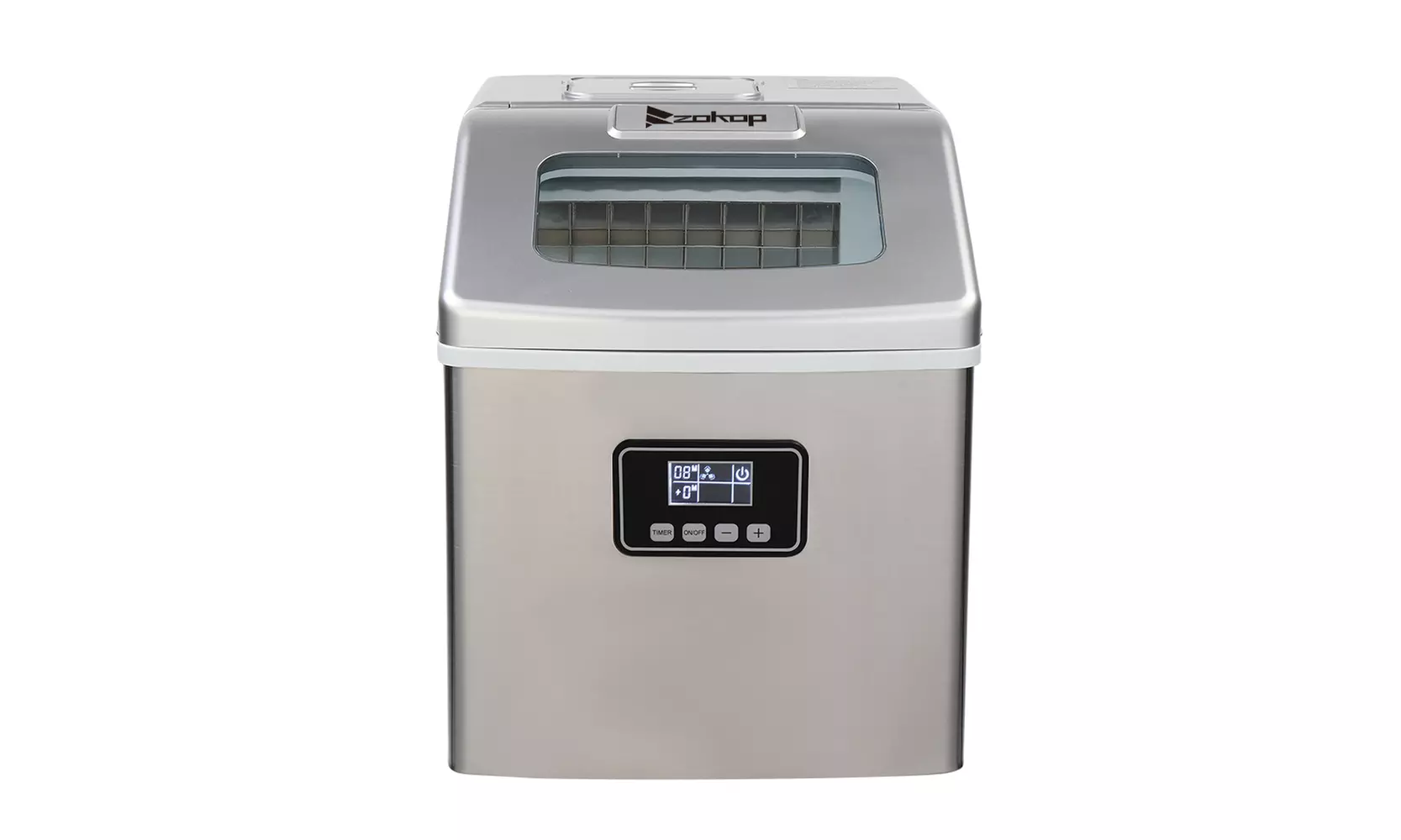 ZOKOP 40Lbs 60Hz Stainless Steel Household Ice Maker Machine Silver - Second Medium