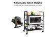 3 Tier Wire Mesh Rolling Cart with Hooks - Second Medium