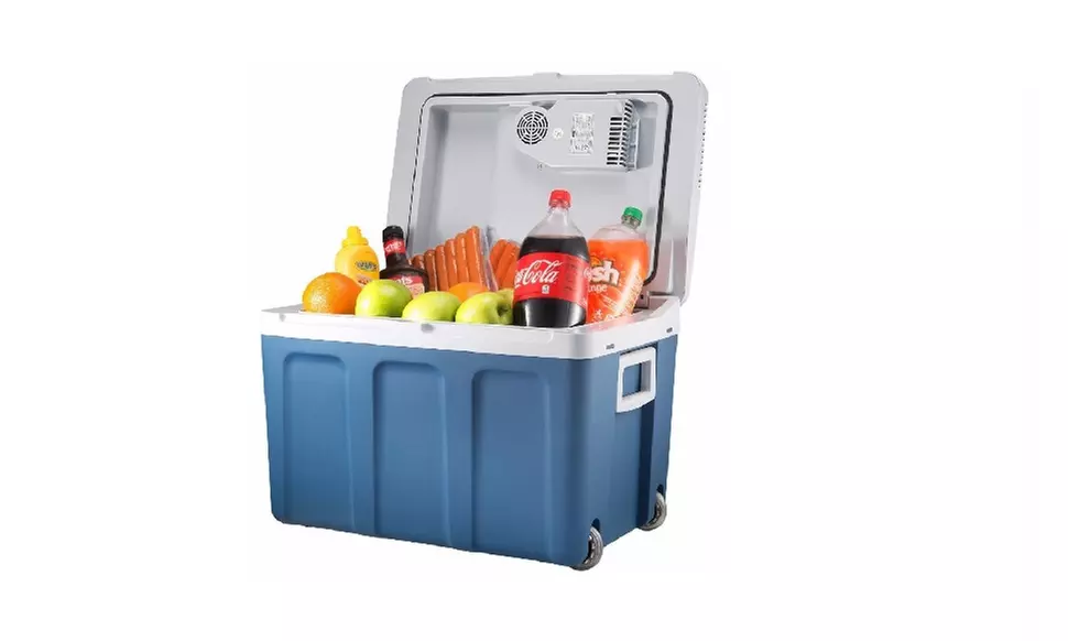 Lifestyle 48 Quart Electric Cooler/Warmer with Dual AC and DC Power Cords (Blue) - Second Medium