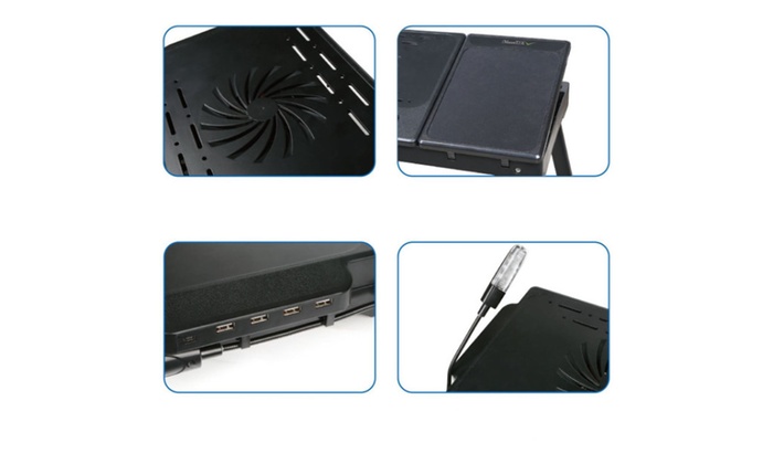 Portable Laptop Table Lap Desk With Laptop Cooling Fan Usb Groupon