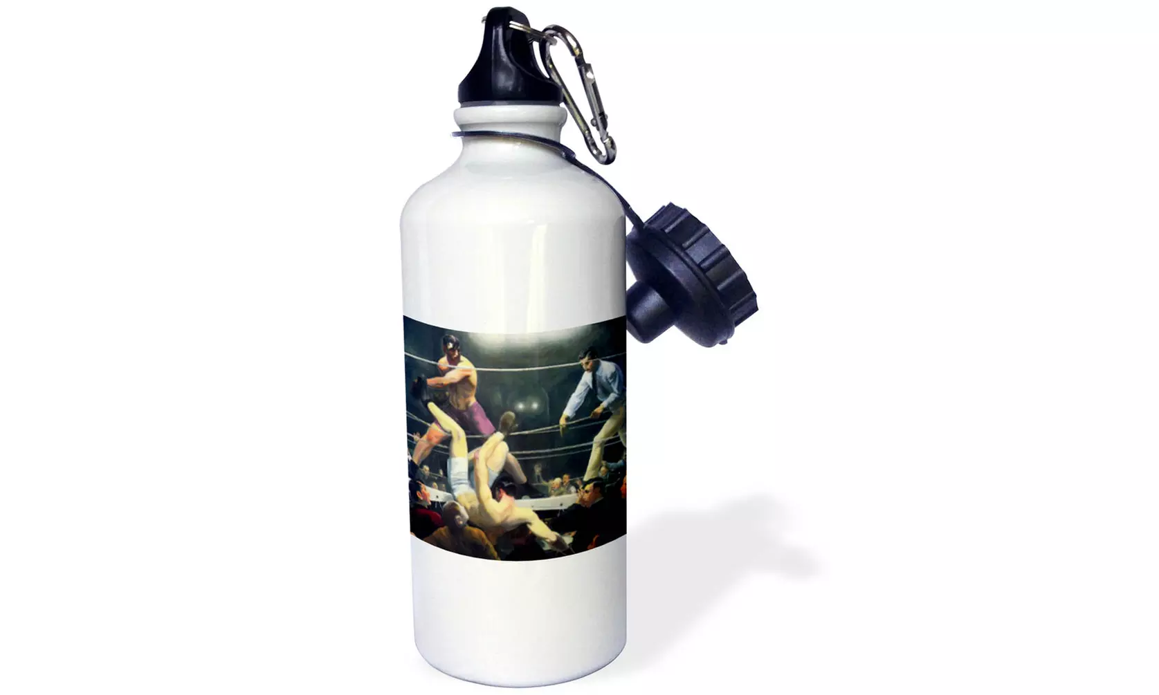  Water Bottle Vintage Art Dempsey and Firpo Boxing Match 1924 by artist George  - Second Medium