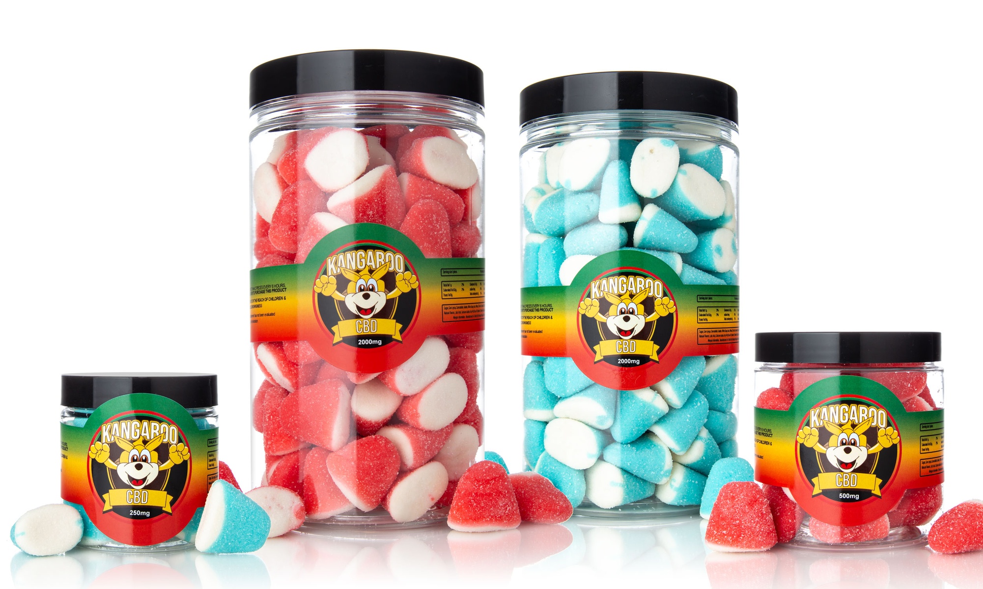 High Potency Organic CBD Infused Gummy Drops (250mg - 5000mg) from Kangaroo CBD