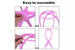 3 Pack Black Short Wig Stands Durable Portable Detachable Wig Dryer Rack - Second Medium