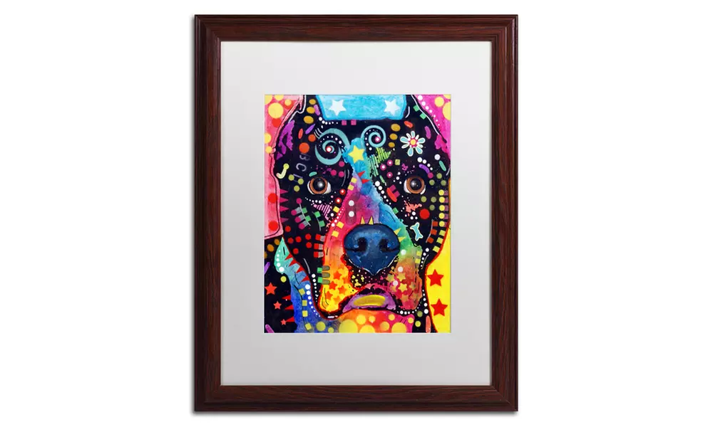 Dean Russo 'Junior' Matted Wood Framed Art - Second Medium