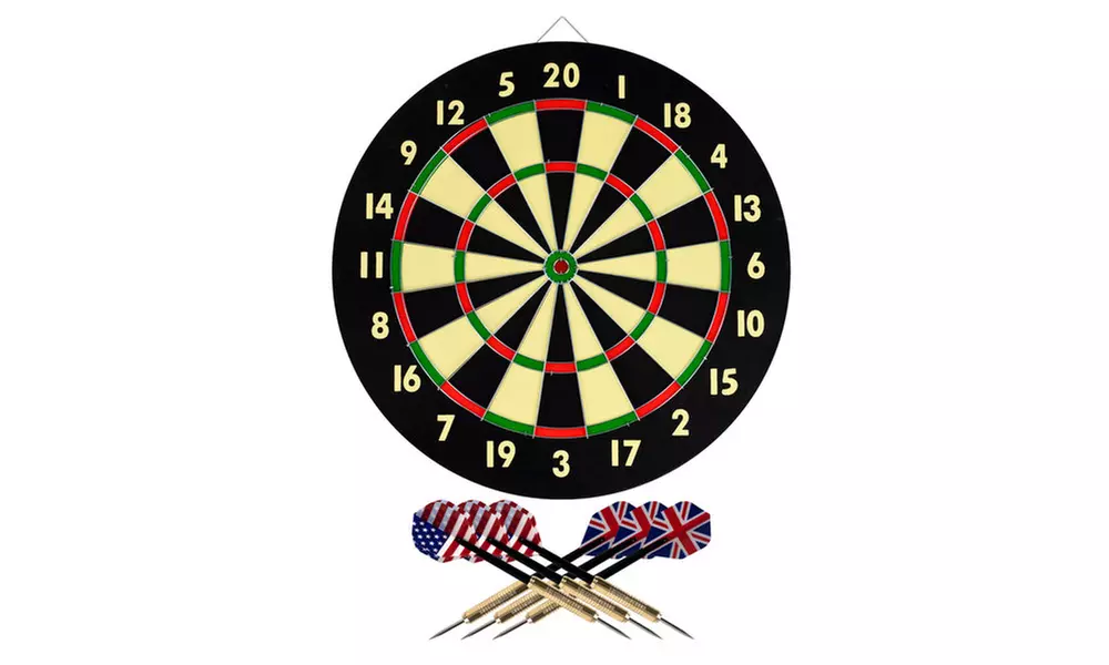 Dart Game Set with 6 Darts & Board - Primary Image