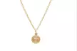 Dainty Circle Disc Pendant Necklace in 14K Solid Gold by Moricci - Second Medium
