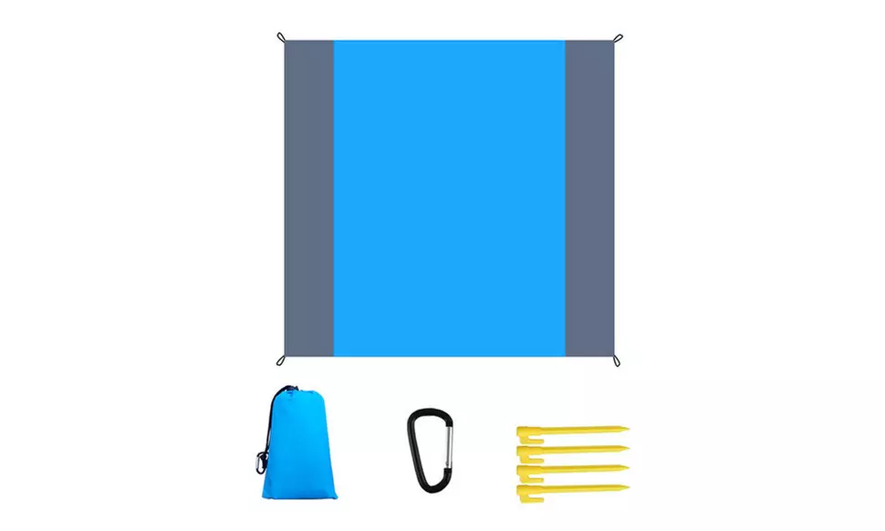 Extra Large Sandproof Beach Mat Blanket for Picnic Camping Hiking 83"x78" 