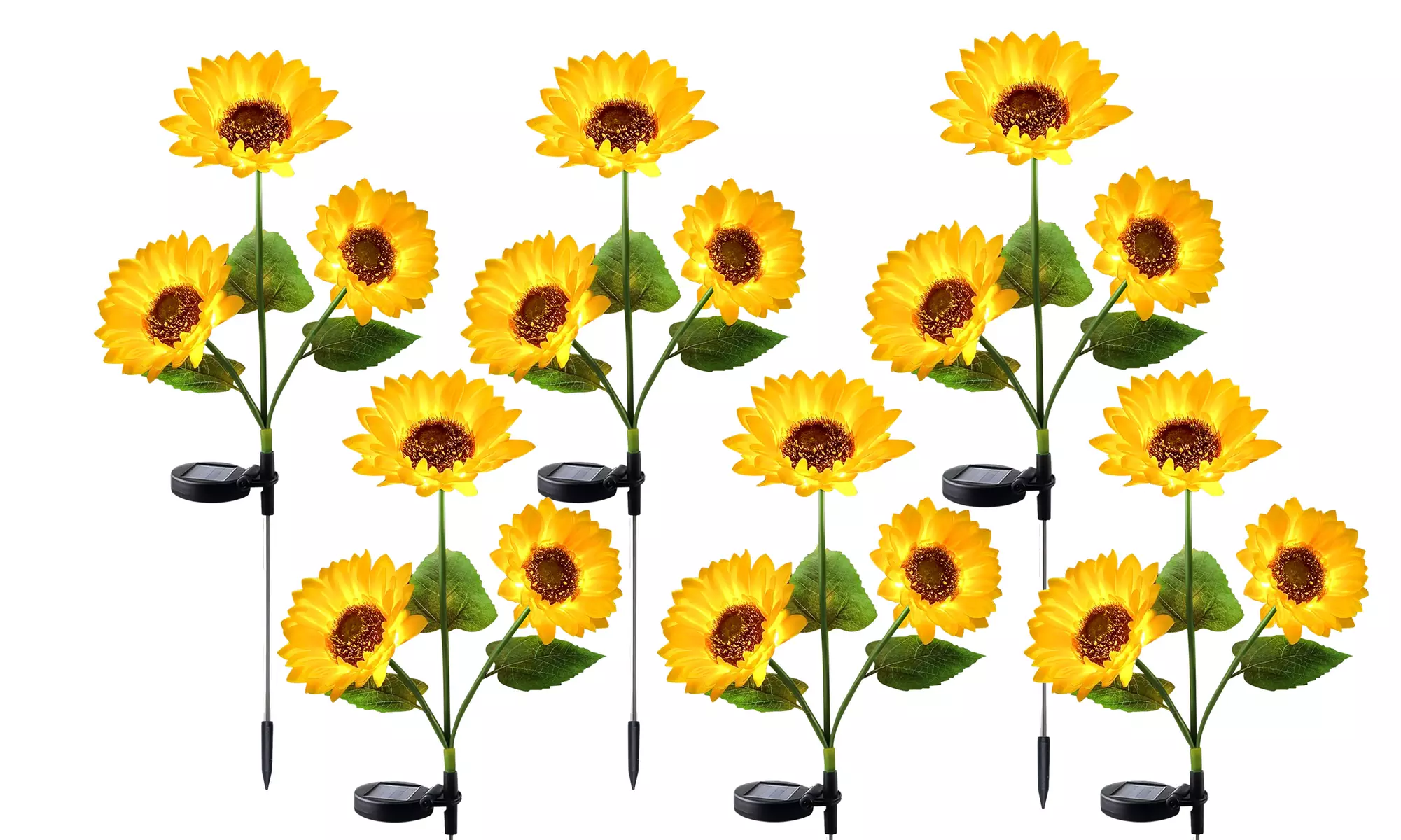 2/4/6 Pcs Solar Lights  Solar Sunflower Light Outdoor Garden Decor Waterproof