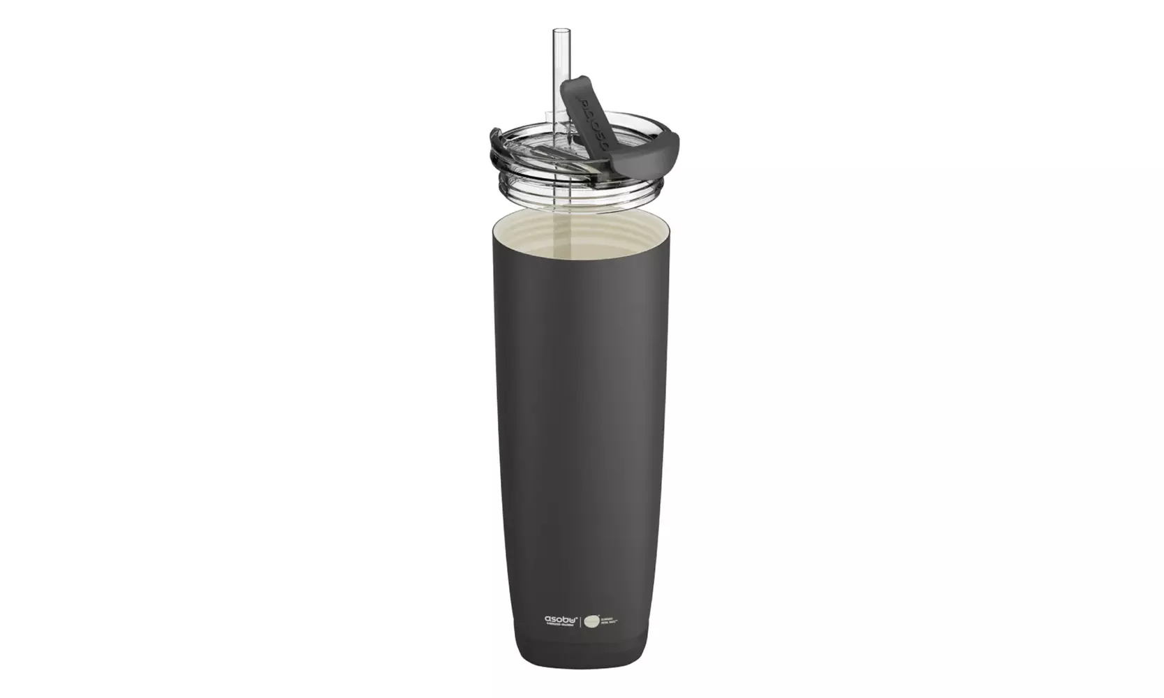 Asobu Aqualina 20oz Insulated Tumbler Water Bottle with Leakproof Lid and Straw