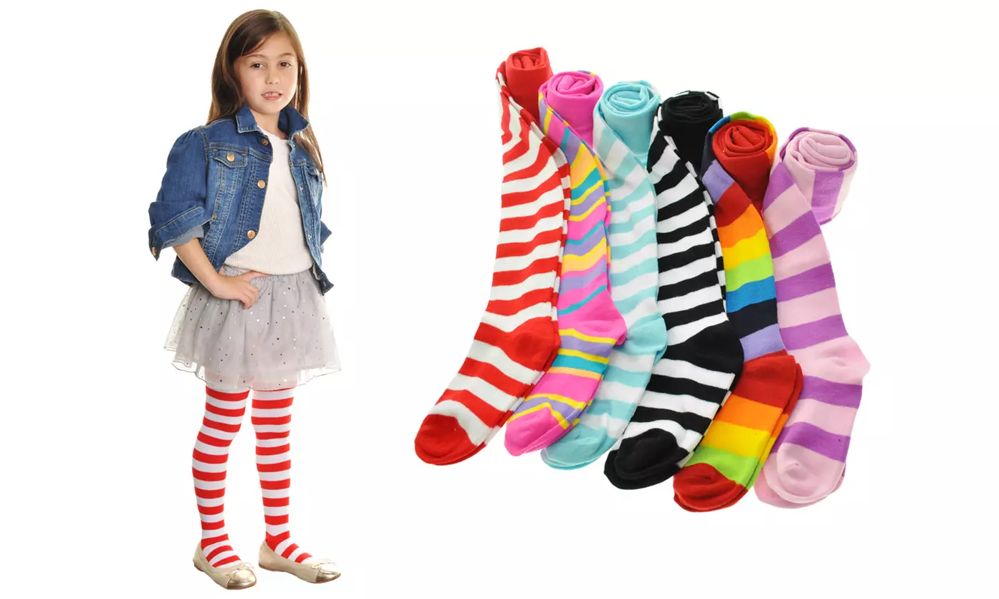 6-Pack Girls' Sweater Tights by Angelina