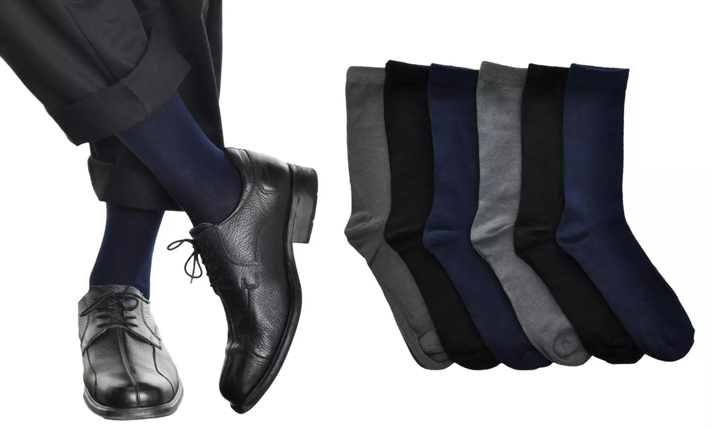 Men's Dress Socks in Solid Colors or Assorted Designs