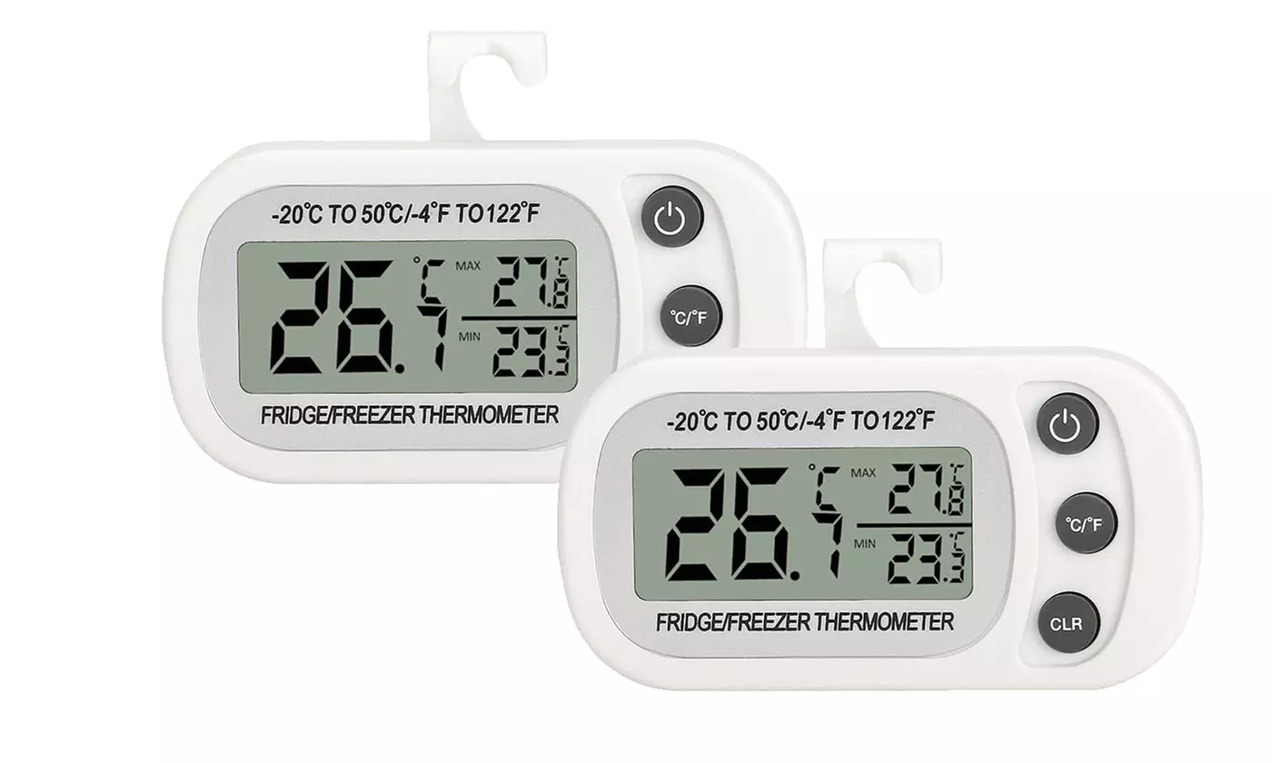 Thermometer Digital Fridge Freezer Waterproof Large LCD Display
