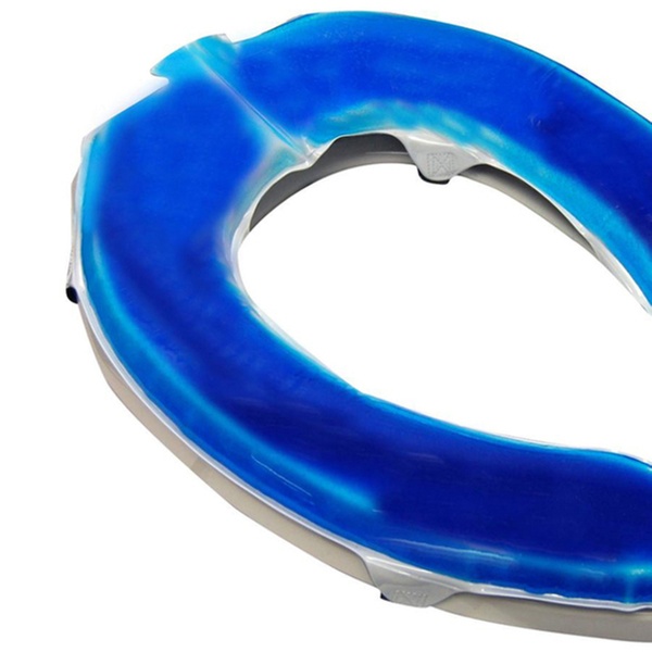 blue cushion toilet seat