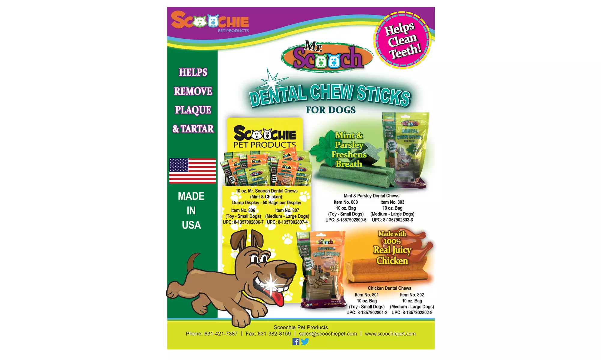 Mr. Scooch Dental Chew Sticks For Dogs and Puppies - Primary Image