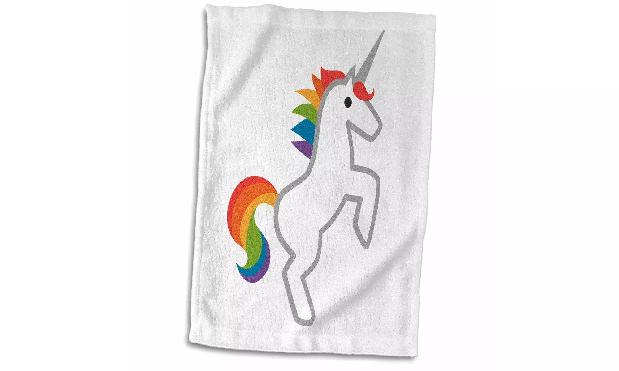 Towel - Unicorn, picture of a rainbow unicorn on a white background - Primary Image