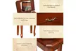 Costway Jewelry Cabinet Armoire Storage Chest Stand Organizer Wood Box Walnut - Second Medium