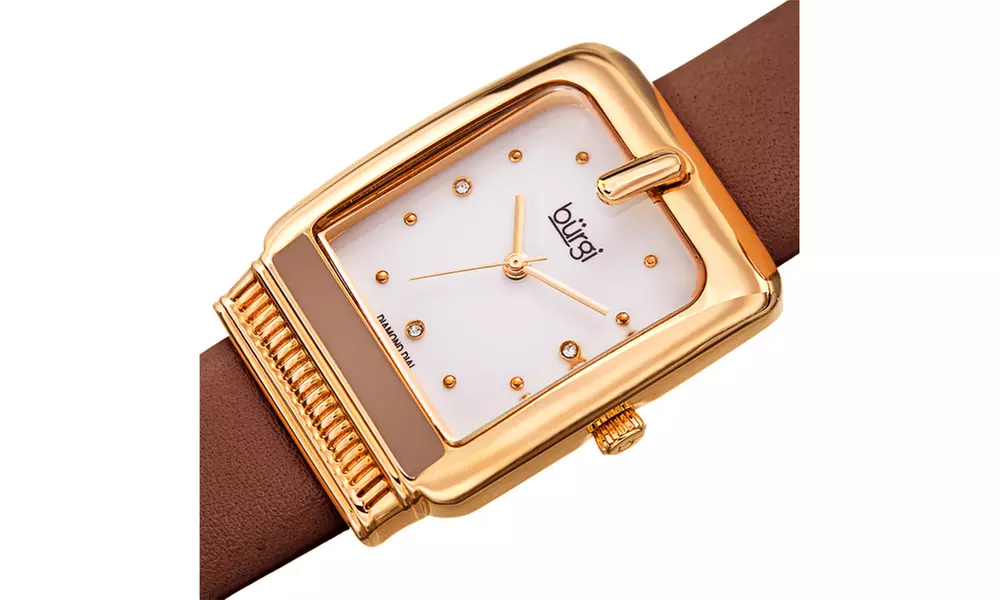 Woman's Burgi Genuine Diamond Watch Collection