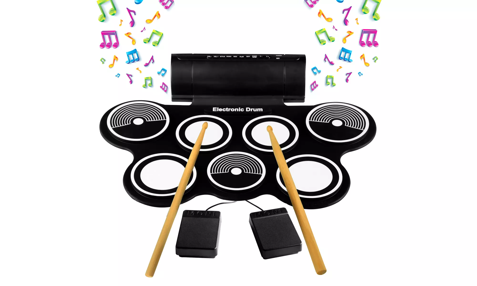 Electronic Portable Roll-Up Drum Kit - Primary Image