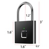 Image 2: Anti-Theft Keyless Padlock Fingerprint Padlocks Lock Security Lock --Black