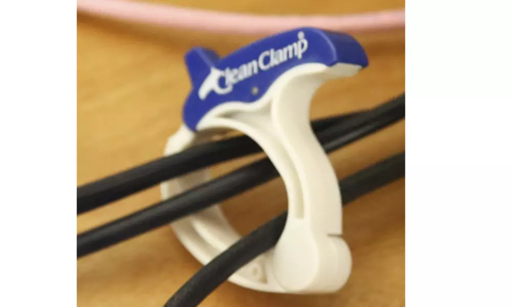 (25-Pack) Cable Clamp Sea Clamp Medium Blue Cable Management Organization - Primary Image