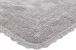 Ultra Soft Spa Cotton Crochet Oval Bath Mat , 21 x 34" - Gray - Second Medium