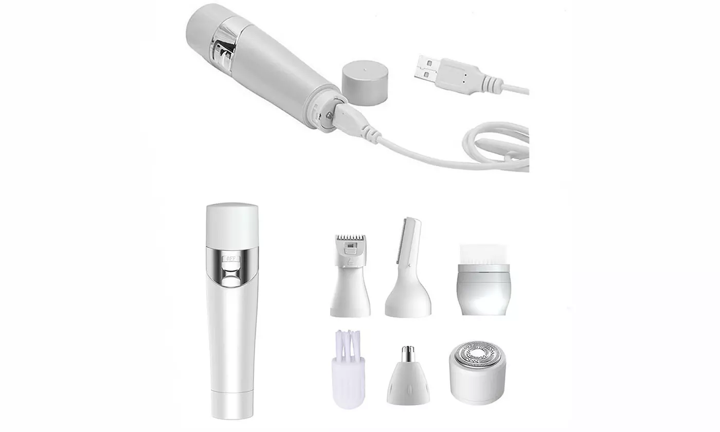 5 in 1 Powerful Ladies Electric Razor Painless Shaver USB Charger - Primary Image