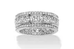 4.66 TCW CZ Eternity Ring Platinum over Silver - Second Medium