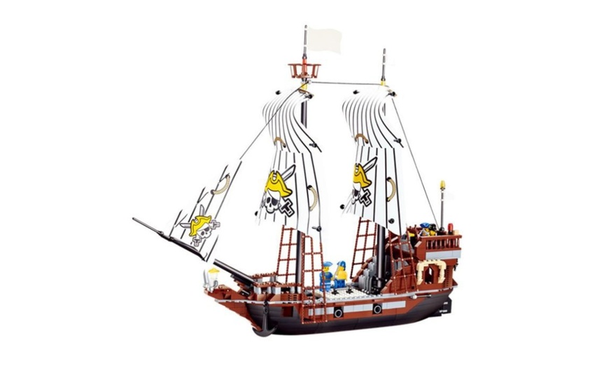 Pirate Ship Building Block Set 197 Pieces | Groupon