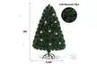 Costway 6' Pre-Lit Fiber Optic Artificial Christmas Tree w/Multi-Color Lights - Second Medium
