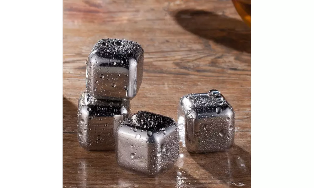 6pc Stainless Steel Whiskey & Wine Stones