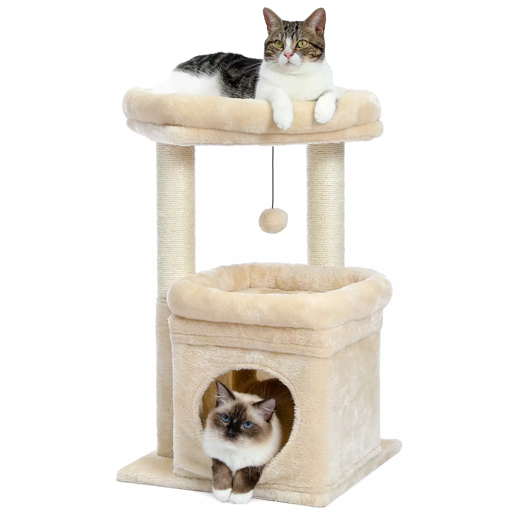 Cat Tree Tower for Indoor Cats with Private Cozy Condo