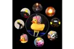 Bicycle Bells,Cute Duck Head Light Shining Duck Bike Bells Handlebar Accessories - Second Medium