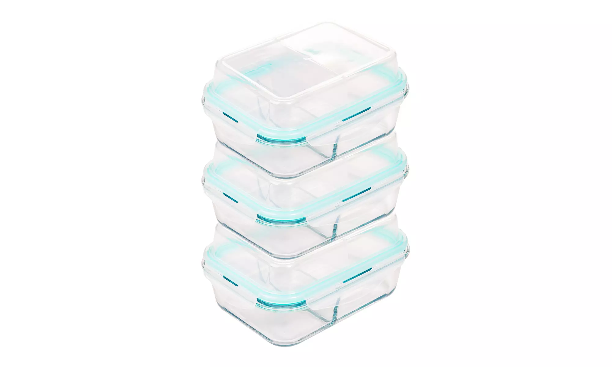 Borosilicate Glass Meal Prep Containers with Snap Locking Lids (1-3or 5 Pack)