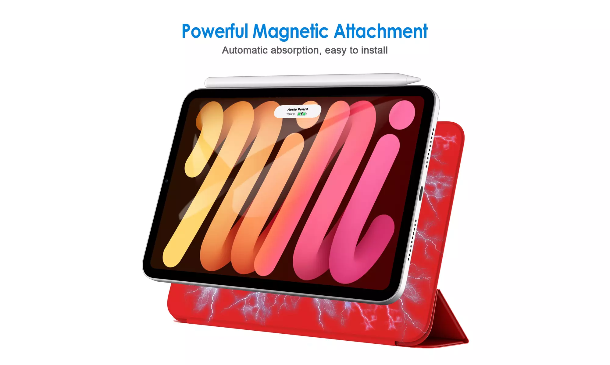 Case for iPad Mini 6 (2021 Model), Magnetic Attachment, Auto Wake/Sleep