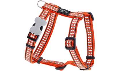 Red Dingo DH-RB-OR-ME Dog Harness Reflective Orange, Medium