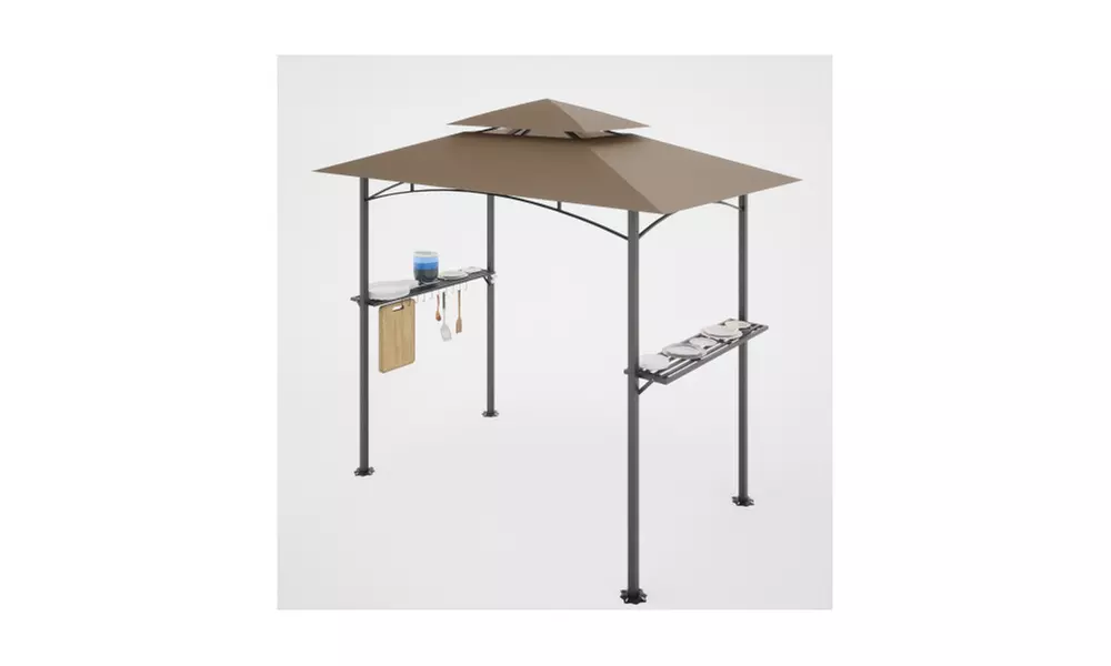 8x 5 FT Grill Gazebo Grill Canopy Double Tiered BBQ Gazebo - Second Medium