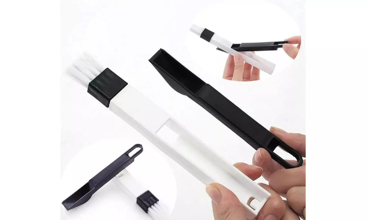 2 Ps 2 In 1 Multipurpose Window Door Keyboard Cleaning Brush Groove Clean Brush