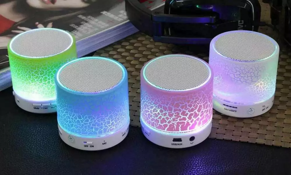 LAX Gadgets Portable Wireless Bluetooth LED Speaker with Disco Lights - Primary Image