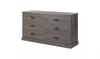 Gloria 6-Drawer Double Dresser, Gray Maple